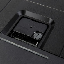 得力 deli 8824 钟表挂钟客厅方形创意时钟挂表简约现代家用家庭电子石英钟(黑色) 1个