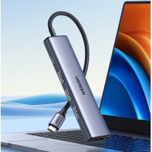 绿联 Type-C扩展坞 USB-C3.0分线器 4口集线器HUB拓展坞转接头 适用苹果笔记本iPad平板电脑转换器延长