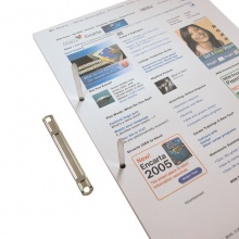 齐心（COMIX）B3749 耐用金属装订夹  两孔夹 凭证装订夹条 金属装订夹 B3749